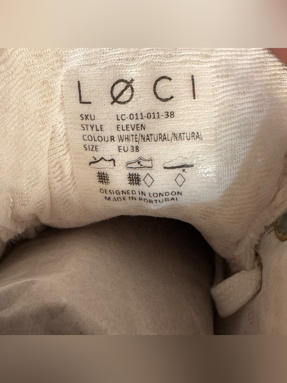 LØCI Womens US 7.5/EU 38 “Eleven” White Natural Vegan High-Top Sneakers NWT/NIB - Picture 6 of 11